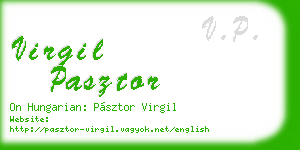 virgil pasztor business card