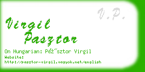 virgil pasztor business card